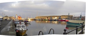 harbour-800 Autostitch panorama of Kirkwall harbour - click for larger image
